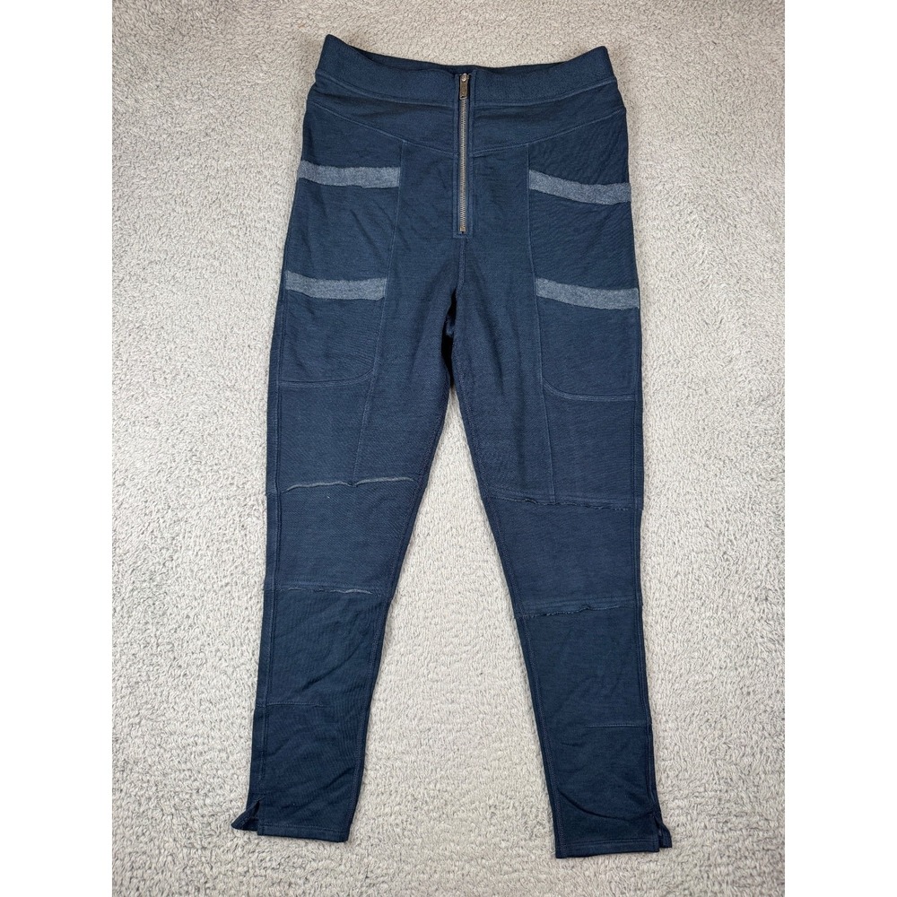 Free People Movement High Rise Navy Blue Move On Legging Zipper Soft Large